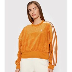 Adidas Classics Corded Velour‎ Oversized Sweatshirt Women's Medium H37847 NWT